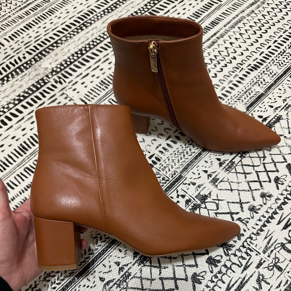 Jeanne 85MM Leather Ankle Boots